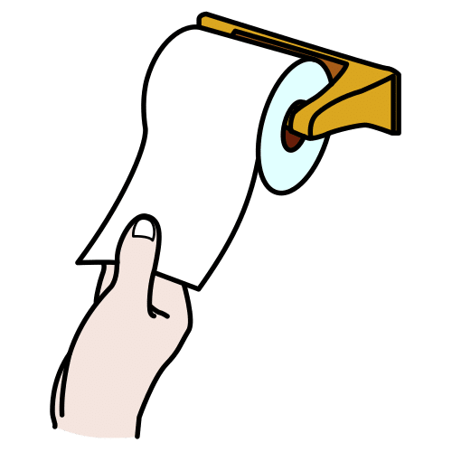 pick up toilet paper