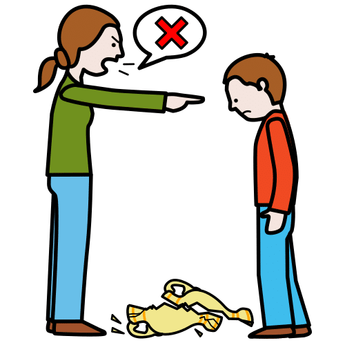 to tell off, to scold