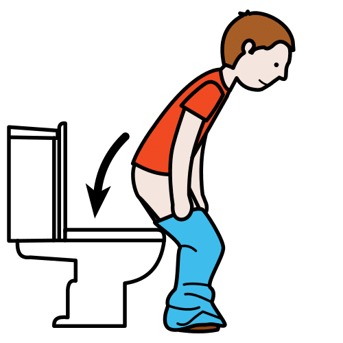to sit in the toilet