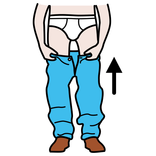 to pull up trousers