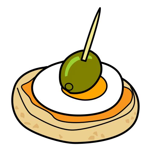 tapa, canape, appetizer