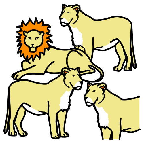 pride (lions), herd (elephants)