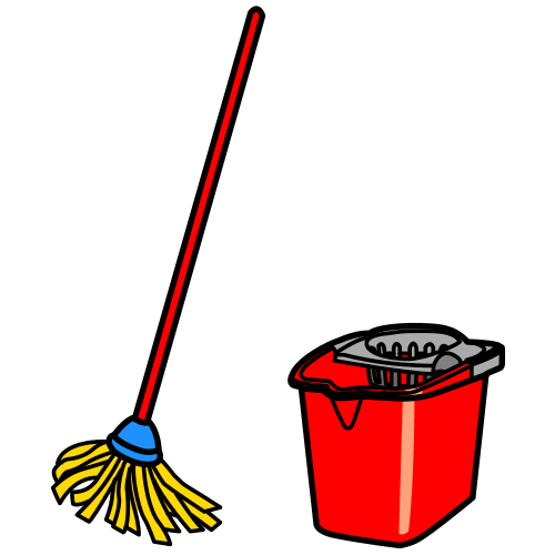 bucket and mop