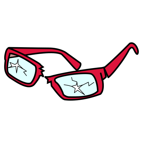 broken glasses