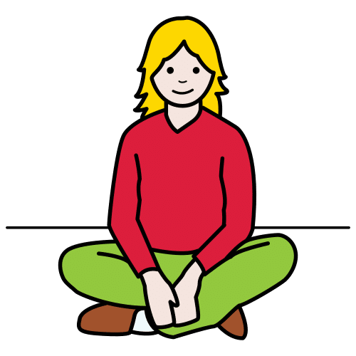 седя на пода