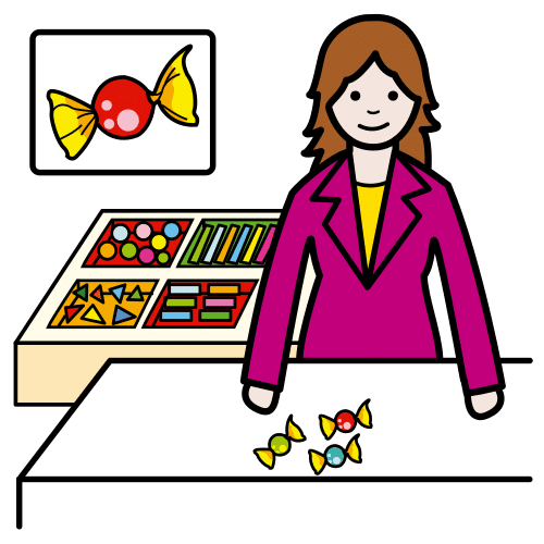 vendedora de chuches