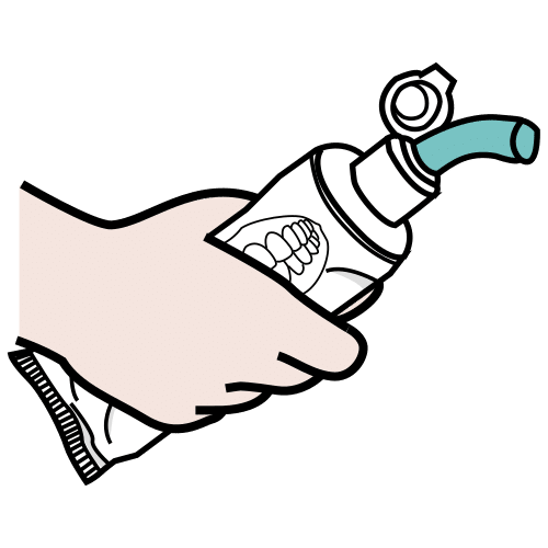 echar pasta de dientes