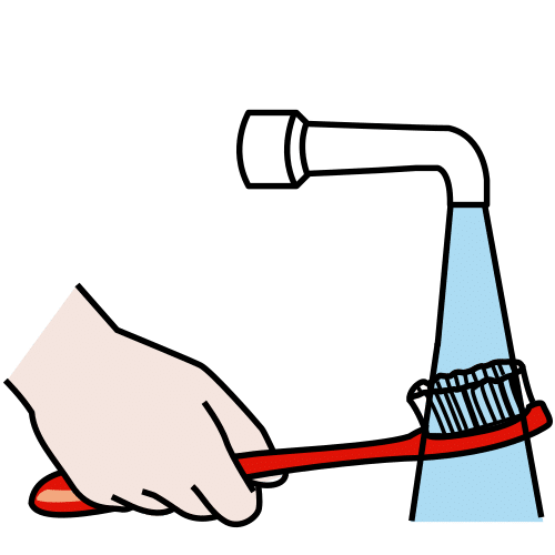 clean the toothbrush