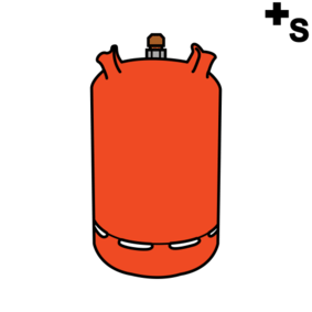 Butane gas cylinders