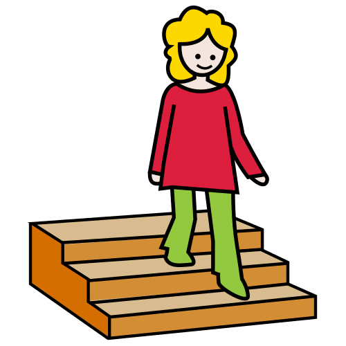 bajar las escaleras