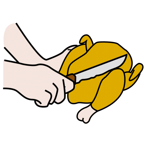 cut the chicken