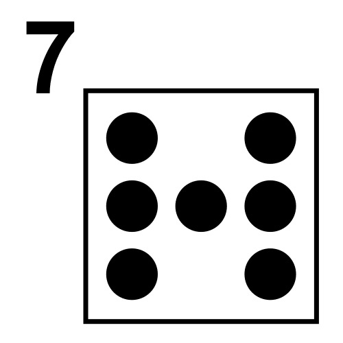 dice showing 7
