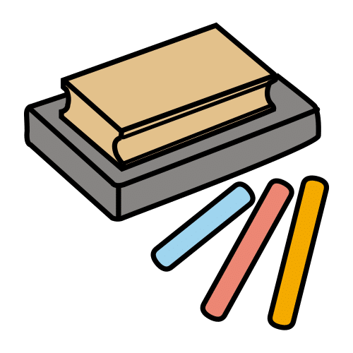 chalk and eraser