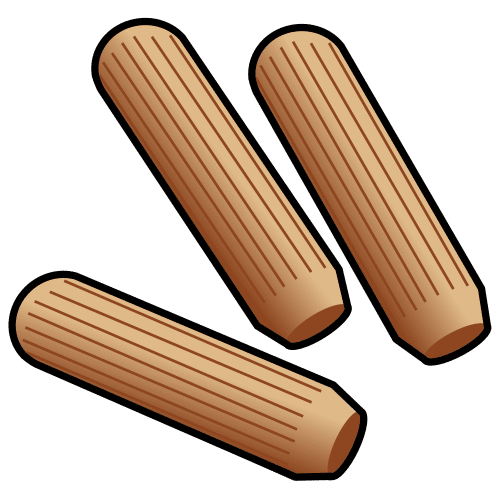 малък дървен цилиндър с варираща дължина и диаметър