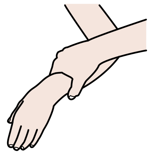 to grasp, hold