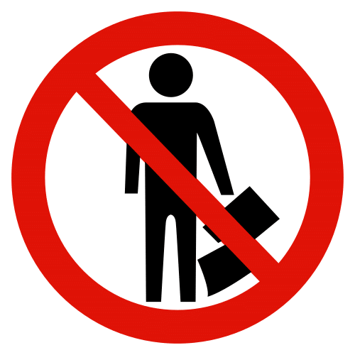 prohibido tirar papeles