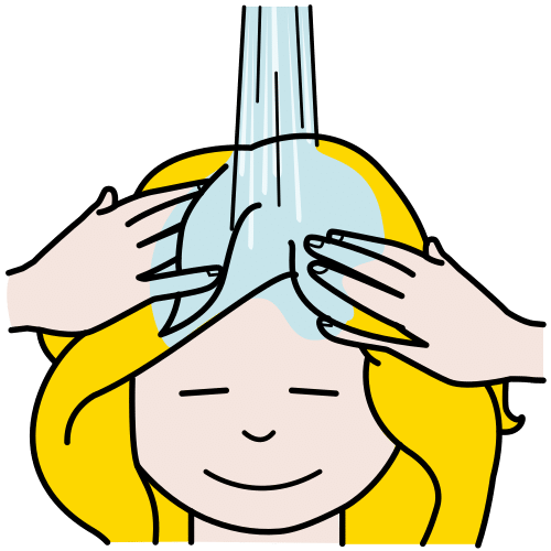 Wash Hair In ARASAAC Global Symbols