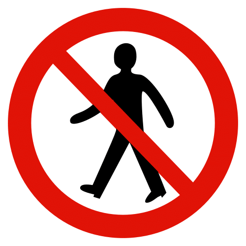 prohibido peatones