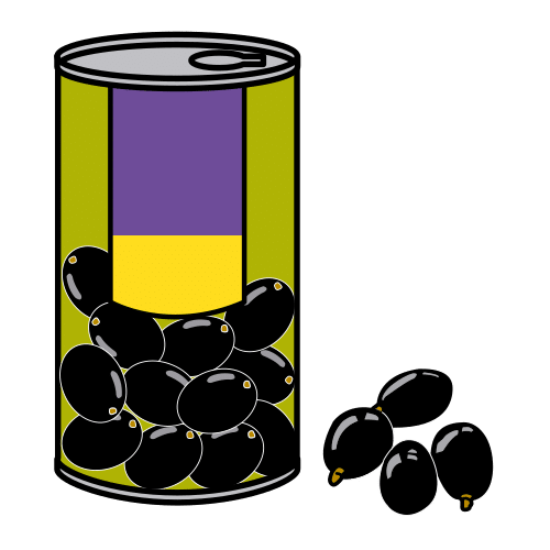 can of black olives