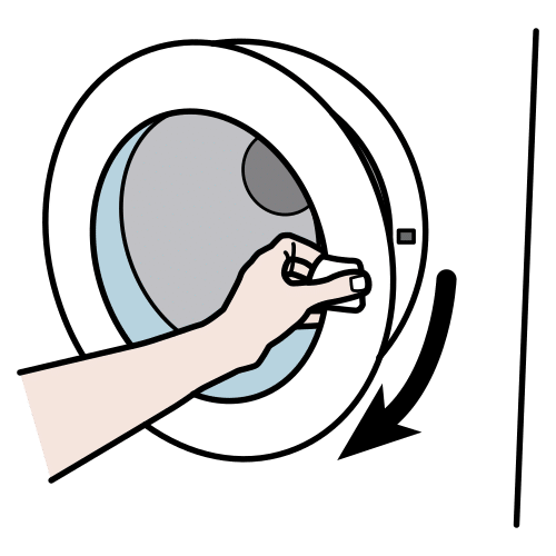 open the washing machine