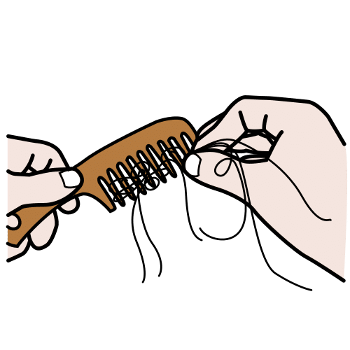clean hair comb