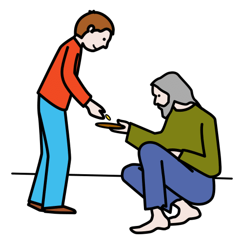 give alms
