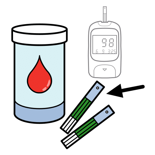 tira de mediciÃ³n de glucosa