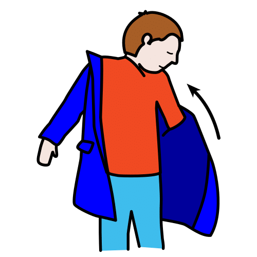 put the coat on