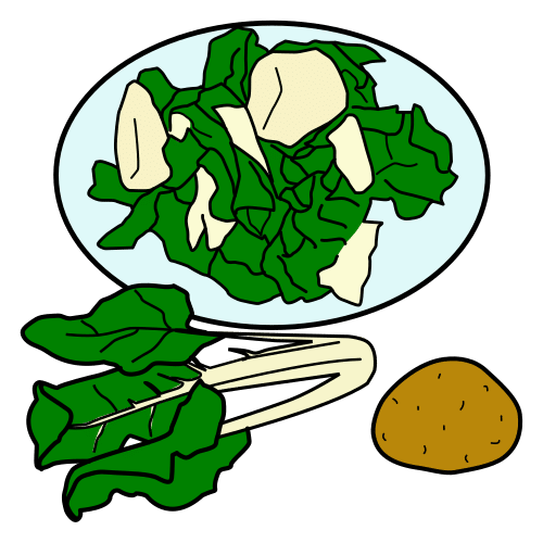 chard with potatoes