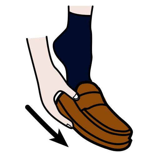 Vlek Goederen Hoelahoep take off shoes in ARASAAC · Global Symbols