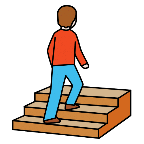 subir las escaleras