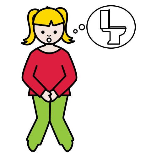 tener ganas de hacer pis