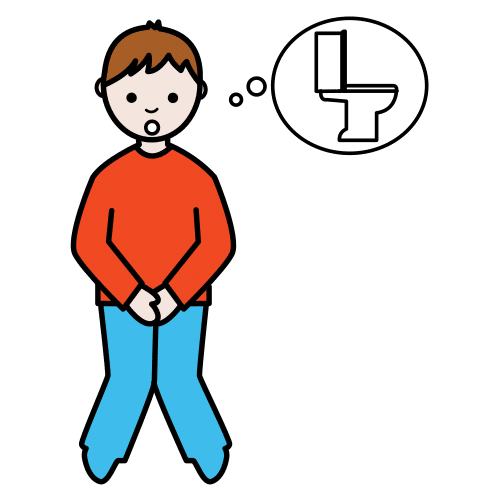 tener ganas de hacer pis