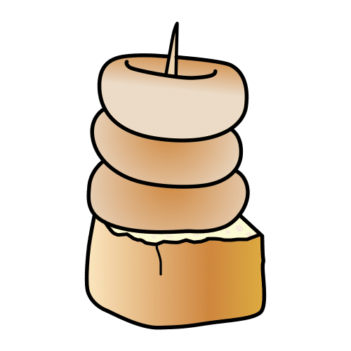 brocheta de champiÃ±ones