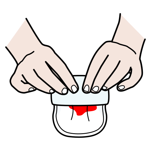 enrollar la compresa