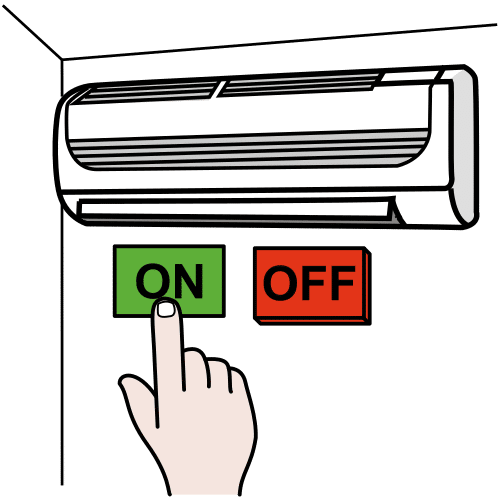 switch on the air-conditioning