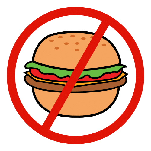 prohibido comer