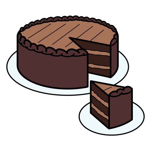 chocolate cake in ARASAAC · Global Symbols