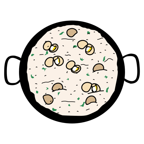 rice and clams