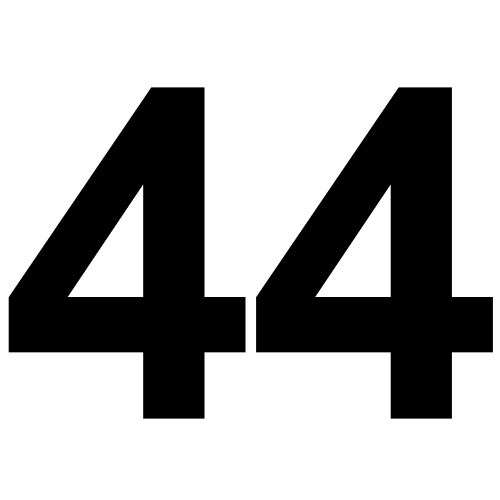 Numéro Quarante Quatre 44 En Arasaac · Global Symbols