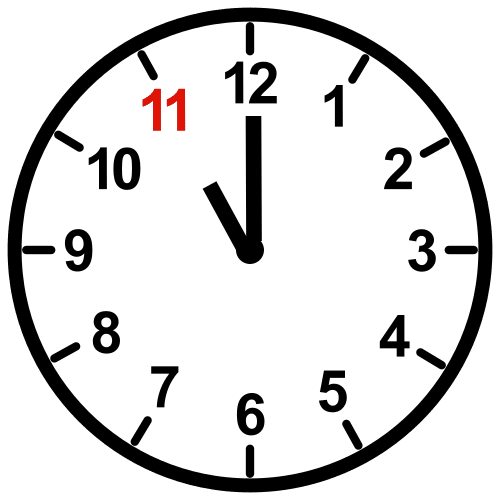 eleven o'clock