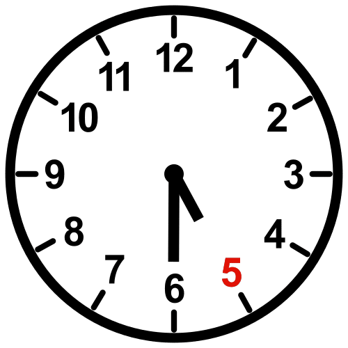 Half Past Five In ARASAAC Global Symbols