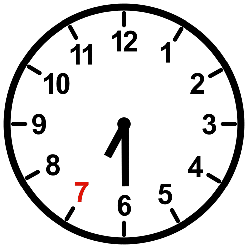 half past seven