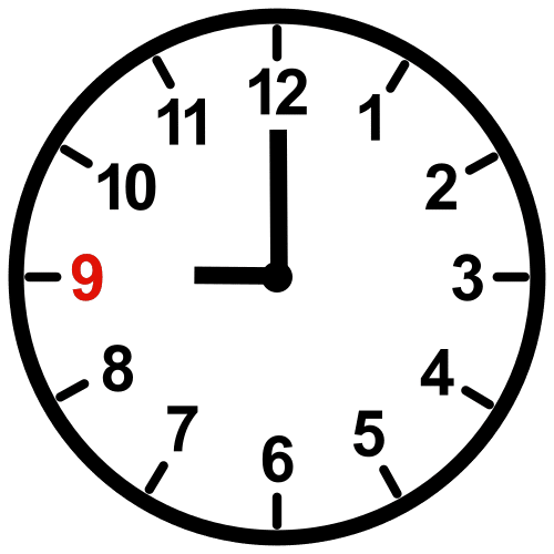 nine o'clock