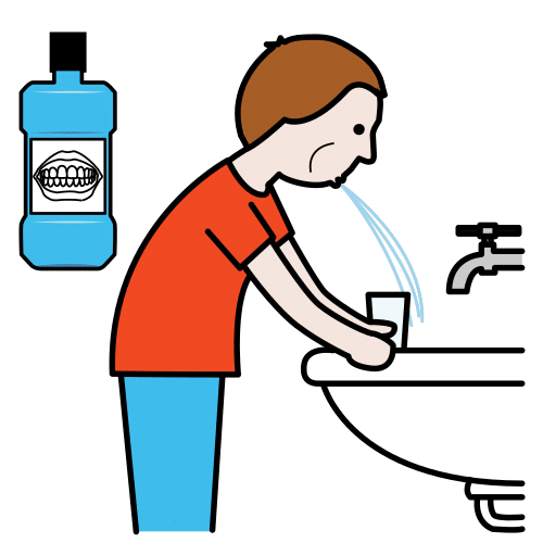 rinse one's mouth