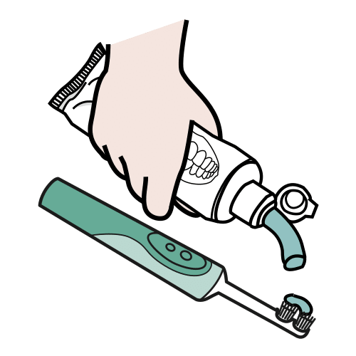 echar pasta de dientes