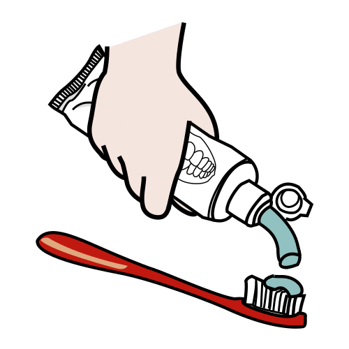 echar pasta de dientes