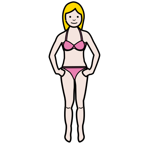 mujer en ropa interior