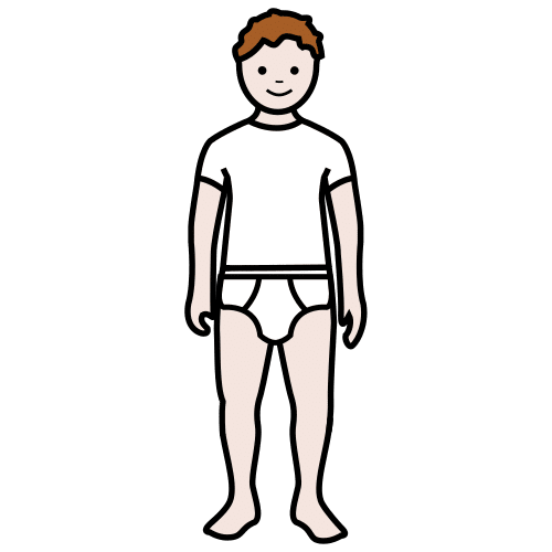 uomo in biancheria intima