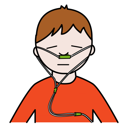 boy with nasal cannula